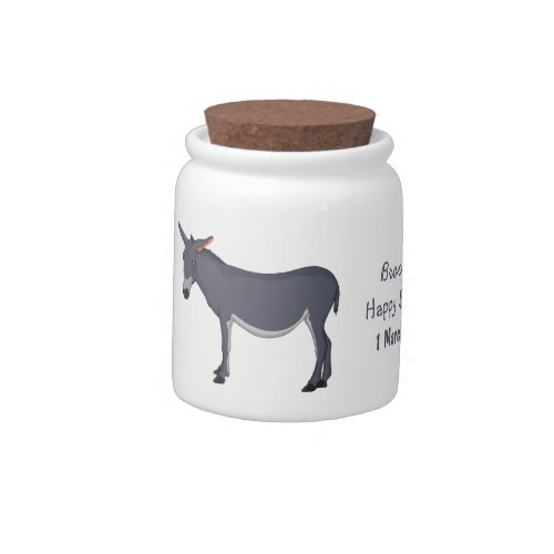 Donkey cartoon illustration  candy jar