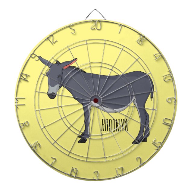 Donkey cartoon illustration dart board (Front)