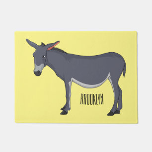 Donkey cartoon illustration doormat