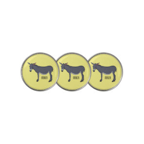 Donkey cartoon illustration golf ball marker