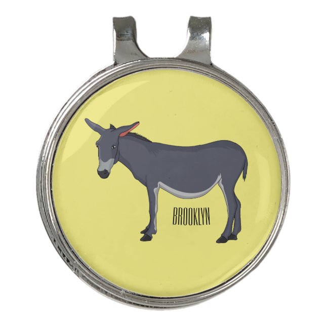Donkey cartoon illustration   golf hat clip (Front)