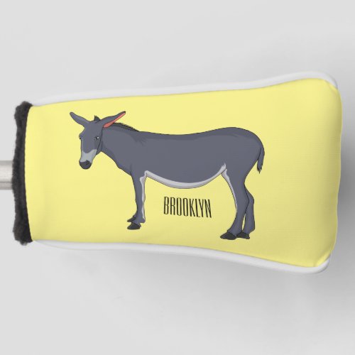 Donkey cartoon illustration golf head cover