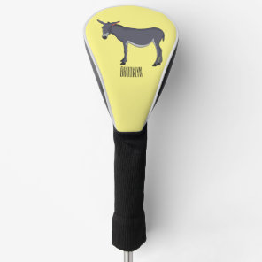 Donkey cartoon illustration golf head cover