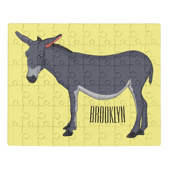Donkey cartoon illustration jigsaw puzzle (Puzzle Horizontal)