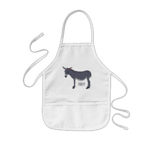 Donkey cartoon illustration kids' apron