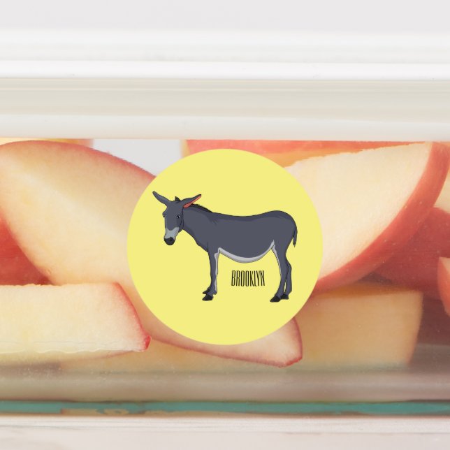 Donkey cartoon illustration  labels (Affixed)
