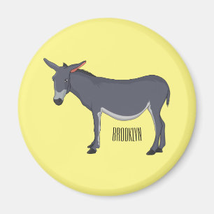 Donkey cartoon illustration magnet