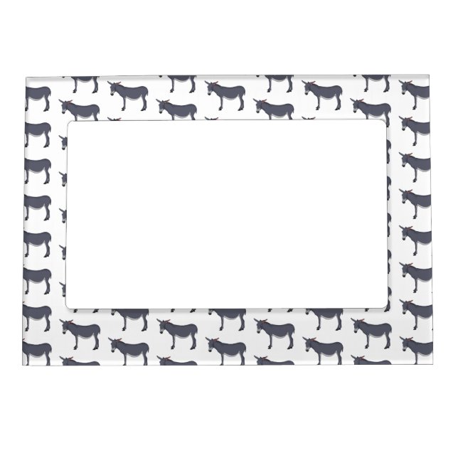 Donkey cartoon illustration  magnetic frame (Front)
