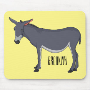 Donkey cartoon illustration mouse pad