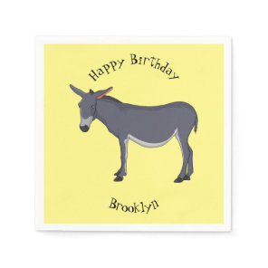 Donkey cartoon illustration napkins