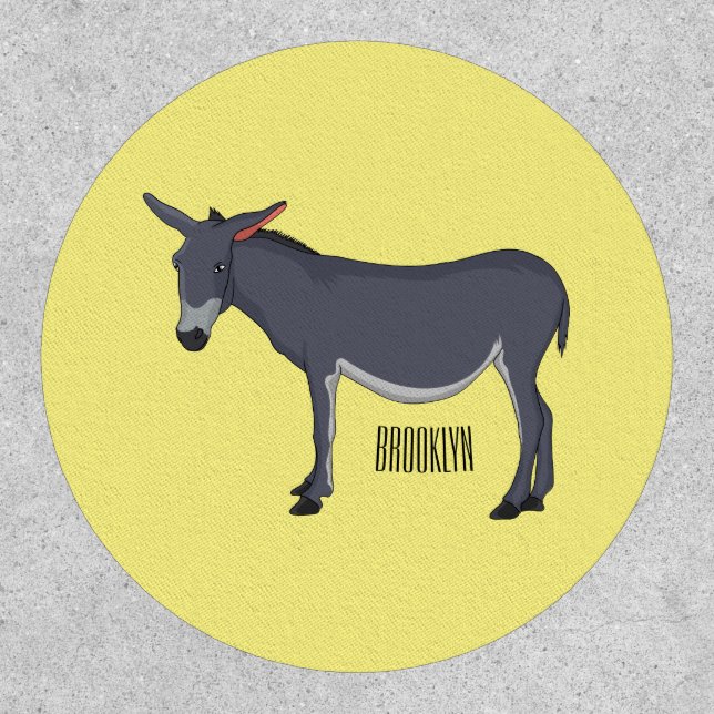 Donkey cartoon illustration  patch (Front)