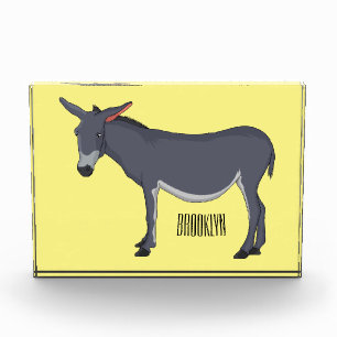 Donkey cartoon illustration photo block