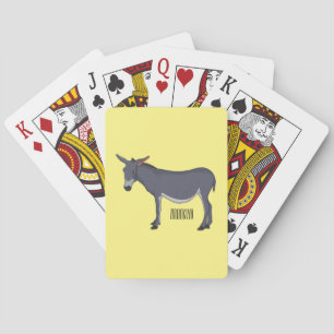 Donkey cartoon illustration poker cards