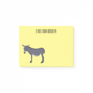 Donkey cartoon illustration  post-it notes