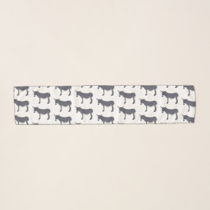 Donkey cartoon illustration scarf