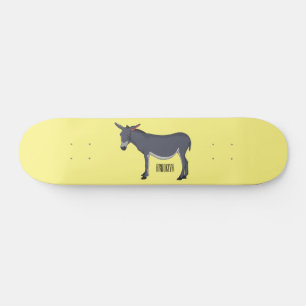 Donkey cartoon illustration skateboard