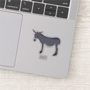 Donkey cartoon illustration  sticker