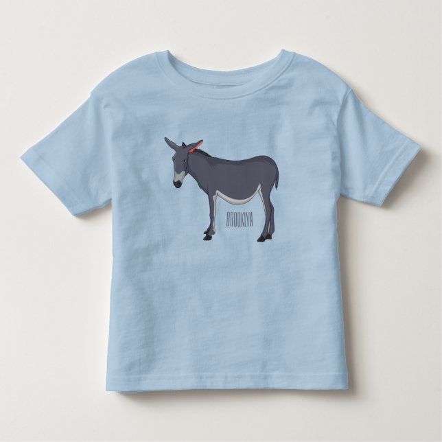 Donkey cartoon illustration  toddler t-shirt (Front)