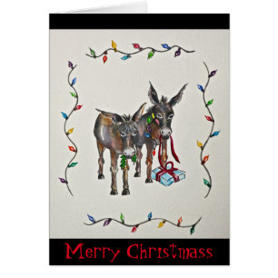 Donkey Christmas Card