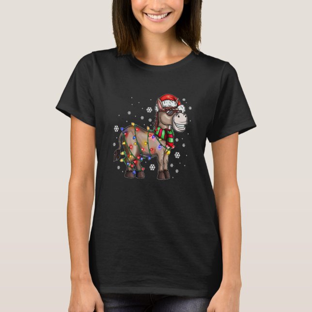 Donkey Christmas Costume Children's Outfit Giving  T-Shirt (Front)