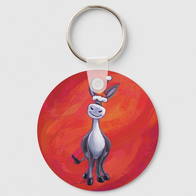 Donkey Christmas Keychain (Front)