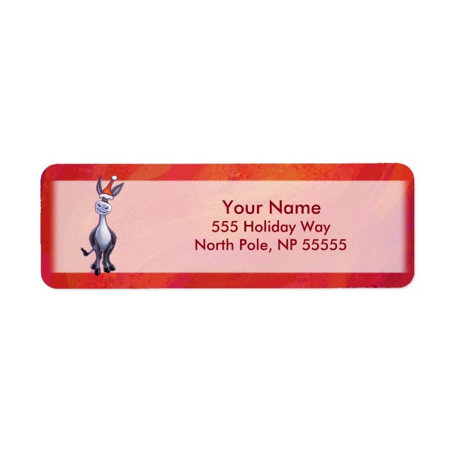 Donkey Christmas Label (Front)