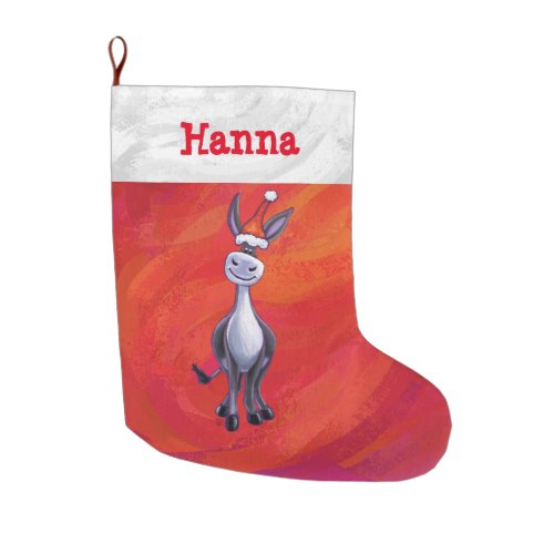 Donkey Christmas Large Christmas Stocking