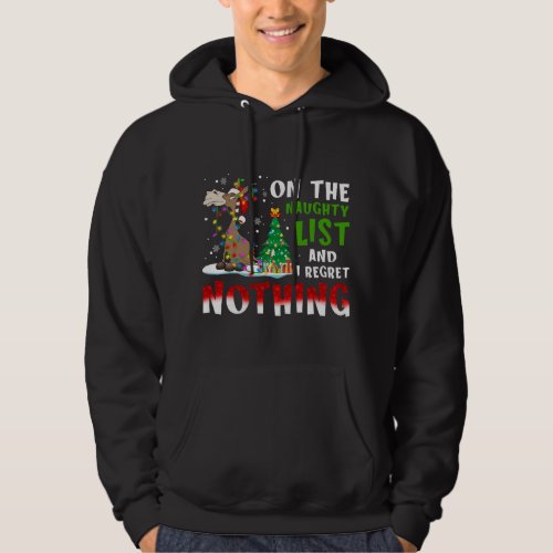 Donkey Christmas On The Naughty List And I Regret  Hoodie