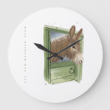 Donkey clock - Cute - Just waiting for you