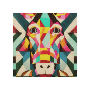 Donkey Colorful Fun Geometric Abstract Art