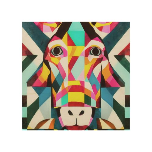 Donkey Colorful Fun Geometric Abstract Art