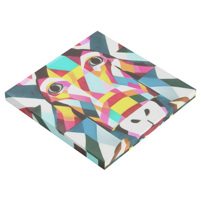 Donkey Colorful Fun Geometric Abstract Art (3/4)