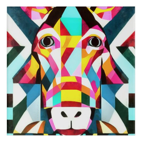 Donkey Colorful Fun Geometric Abstract Art