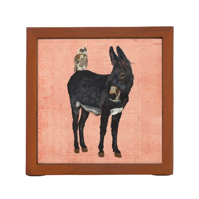 DONKEY & COPPER OWL Desk Organizer (Back)