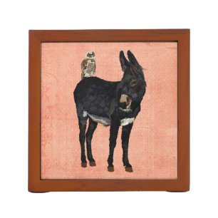 DONKEY & COPPER OWL Desk Organizer