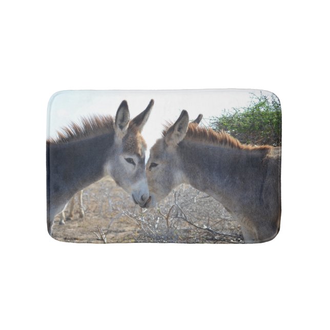 Donkey Couple in Aruba Bathroom Mat (Front)