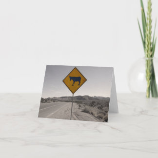 Donkey Crossing Card