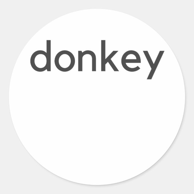 donkey dark classic round sticker (Front)