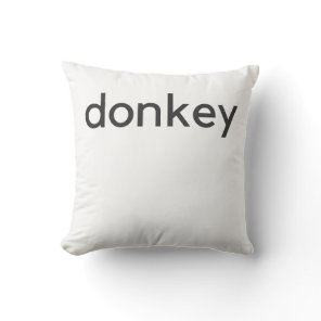donkey dark throw pillow