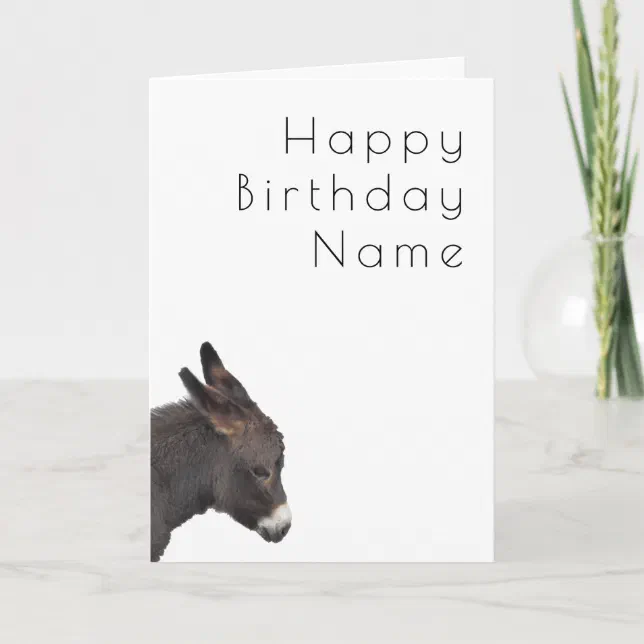 Donkey Deco Birthday Card | Zazzle