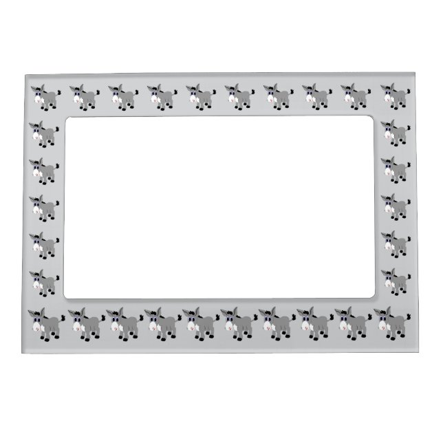 Donkey Design Any Colour Background Magnetic Frame (Front)