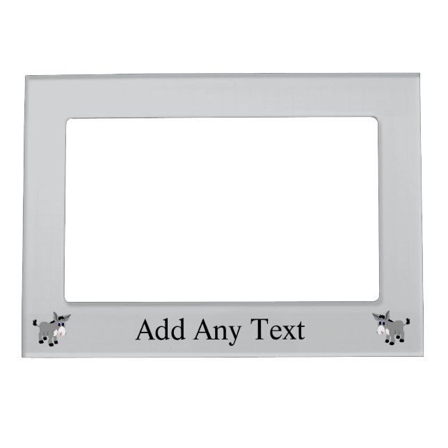 Donkey Design Any Colour Background Personalised Magnetic Frame (Front)