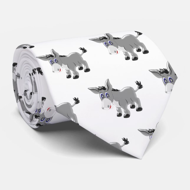 Donkey Design Neck Tie (Rolled)