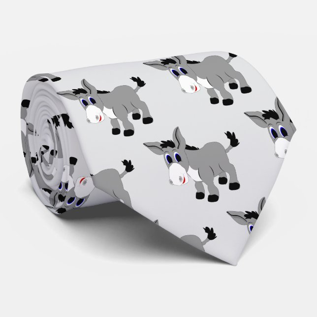 Donkey Design Neck Tie (Rolled)