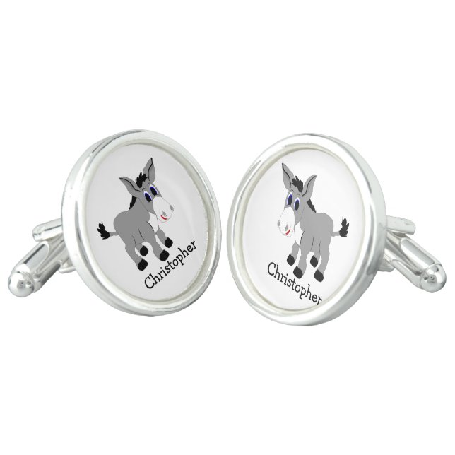 Donkey Design Personalised Cufflinks (Angled)