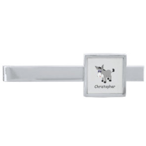 Donkey Design Personalised Silver Finish Tie Bar