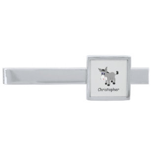 Donkey Design Personalised Silver Finish Tie Bar