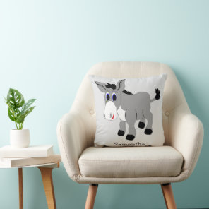 Donkey Design Personalised Throw Pillow