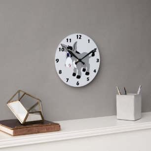 Donkey Design Round Clock