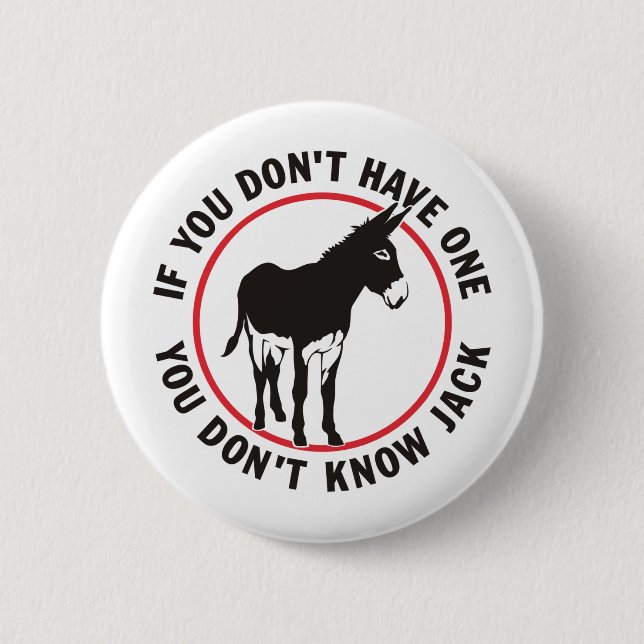 Donkey Dont Know Jack Button (Front)